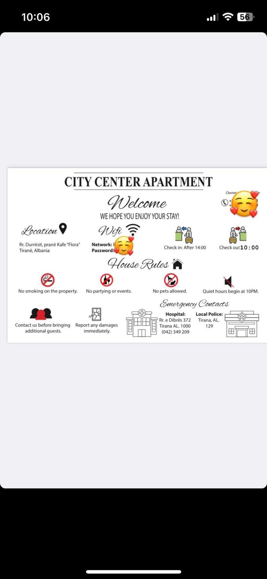 City Center Apartment Kafe Flora Тирана Экстерьер фото